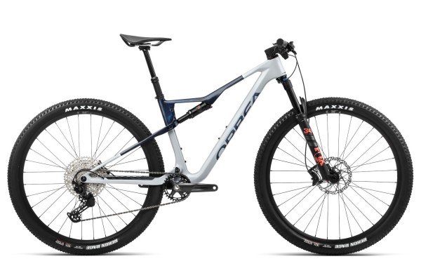 Rower MTB Orbea OIZ M30 halo silver - blue carbon view 2024